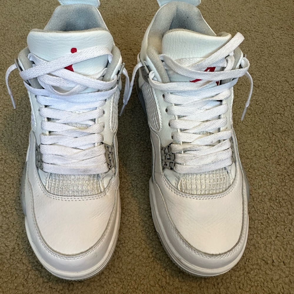 Air Jordan 4 White Oreo Shoes, Sneaker for men Size 8 (fits like 7 1/2)